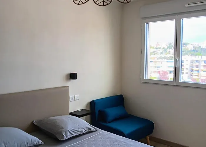 3 Pieces Vue - Clim - 5 Min De La A Pied Daire Antibes